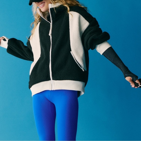 NWT Free People Hit The Slopes Hoodie in Black Combo - Picture 3 of 8